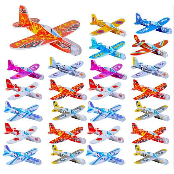 36 pcs Throwing Foam DIY Plane Toy Flying Foam Airplane Model Foam Glider Plane Toy for Outdoor