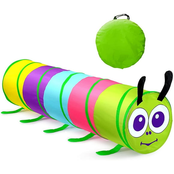 Duety Play Tunnel for Kids, 5.9ft Pop Up Crawl Through Baby Tunnel Toy Crawling Tunnel Toy Indoor Outdoor Tunnel Toys for Boys Gir