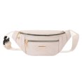 thumbnail image 1 of Riñonera para mujer y hombre, moderna, con bolsillos, tipo bandolera, color blanco, 1 of 7