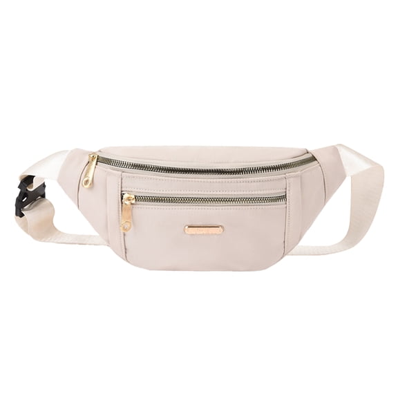 Fanny Pack For Women Men Pockets, Fashion Waist Pack Crossbody Bum Bags - White