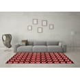 thumbnail image 3 of Ahgly Company Machine Washable Indoor Rectangle Abstract Red Modern Area Rugs, 2' x 5', 3 of 4