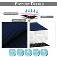 thumbnail image 4 of Qelus 100% Blackout Thermal Curtains for Winter, Rod Pocket Cold Blocking Thick Quilted Curtain Windproof Soundproof for Living room, Bedroom, 55''x 96'', Navy Blue, 1 Panel, 4 of 9