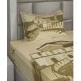 thumbnail image 2 of Ambesonne Landscape Fitted & Top Sheet Set with Sham, Old Cultural Heritage, Cream, 2 of 4