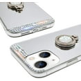 thumbnail image 5 of Compatible with iPhone 15 Makeup Mirror Case Bling Diamond Glitter Rhinestone with Ring Holder Stand Kickstand Loopy Grip Cute for Girls Women Case Silver, 5 of 12