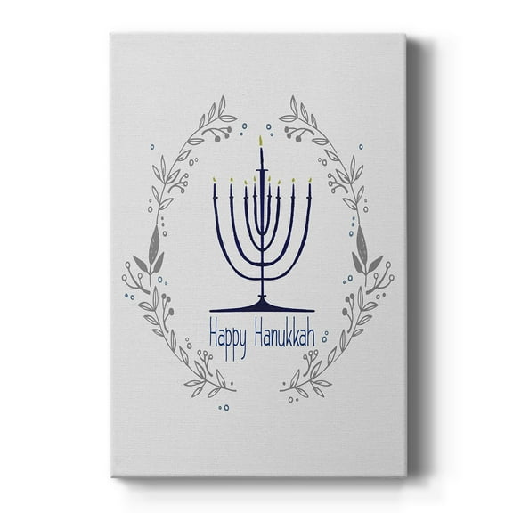 Happy Hanukkah II Premium Gallery Wrapped Canvas - Ready to Hang