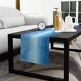 thumbnail image 5 of Blue Ombre Cotton Linen Table Runner 13 x 72 inch Vintage Chic Gradient Abstract Texture Art Non-slip Rectangular Dining Table Decor for Wedding Party Holiday Dinner, 5 of 8