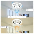 thumbnail image 5 of Cusp Barn Dimmable Indoor Ceiling Fan with Lights Remote & APP Control Low Profile DC Motor Ceiling Light, 5 of 10