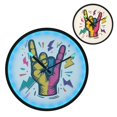 thumbnail image 2 of Indoor 12' Voice-Activated Luminous Decoration Wall Clock With LED Night Light Rock Sign with Fingers, 2 of 8