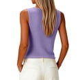 thumbnail image 4 of Lumtrix Womens V Neck Tank Tops Sleeveless Sweater Vest Business Casual Work Knit Shirts Slim Fit 2026 Summer Blouse Purple M, 4 of 4
