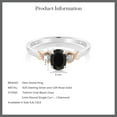 thumbnail image 4 of Gem Stone King 925 Sterling Silver and 10K Rose Gold Black Onyx and Diamond Accent Engagement Ring for Women (0.80 Cttw, Gemstone Birthstone, Available in Size 5, 6, 7, 8, 9), 4 of 4