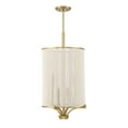 thumbnail image 2 of Warm Brass Four Light Chandelier from the Wynwood Collection, 2 of 5