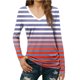 thumbnail image 2 of Xuyuer Womens Striped Long Sleeve Shirt V Neck T Shirts Casual Spring Tops Dressy Casual Tshirts Basics Tee 2026 Spring Trendy Clothes Slim Fit Casual Tee Tops, 2 of 7