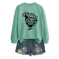 thumbnail image 4 of Valora Funny Chicken Lovers Farm Life Pullover Sweatshirt for Cozy Hooded Graphic Novelty Shirt Made for Daily Casual Comfort in Spring and Fall Light Green 3XL, 4 of 4