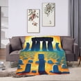 thumbnail image 7 of DouZhe Ultra-Soft Micro Fleece Lightweight Flannel Bed Blanket, Fantasy Stonehenge Rocks Print Cozy Warm Throw Blankets, 50"x40", 7 of 7