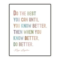 Motivational Wall Decor - Maya Angelou Quote Office Wall Art - Encouragement Gift - Inspirational Poster for School Classroom Bedroom UNFRAMED Print (8X10 INCH)