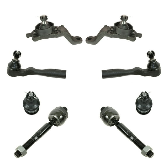 TRQ Front Upper Lower Ball Joint Inner Outer Tie Rod Kit 8Pc for Tundra Sequoia PSA70017