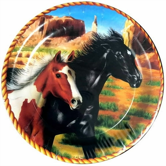 Running Horses Small Paper Plates (8ct)