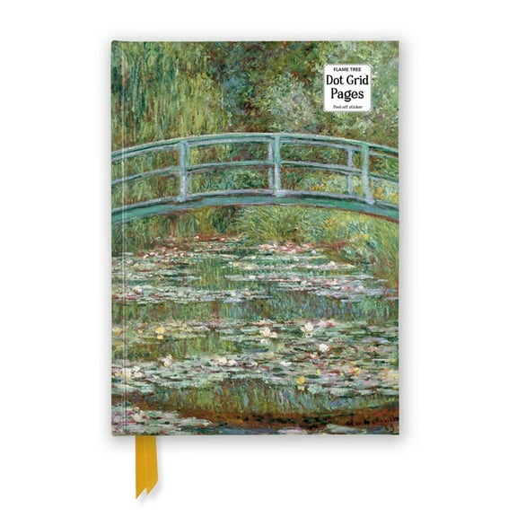 Flame Tree Dot Grid Notebooks Claude Monet: Bridge Over a Pond of Water Lilies (Foiled Dot Grid Journal), (Hardcover)