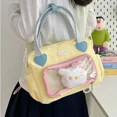 thumbnail image 2 of MBTI Lindo bolso de hombro para mujer Estilo japonés Moda Transparente Jk Ita Bolso de nailon Color de contraste Diseñador Mujer Nueva mochila, 2 of 5