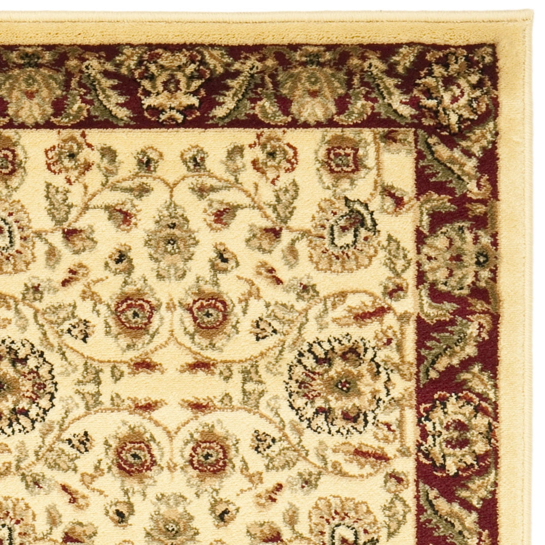 SAFAVIEH Lyndhurst Lillian Traditional Floral Runner Rug, Ivory/Red, 2'3" x 14'