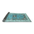 thumbnail image 2 of Ahgly Company Indoor Rectangle Geometric Light Blue Traditional Area Rugs, 3' x 5', 2 of 4