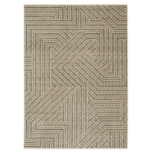 Woven Trends Bristol Area Rug - ECH01 - 8' X 11' - in Beige - Modern Industrial Style, Stain Resistant, Family and Pet Friendly, Family, Dining, Living Room Rug