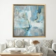 thumbnail image 4 of Gray Wall Decor, Abstract Printed Canvas, Blue Art, Old Plaster Effect, Old Plaster Poster, Rustic Artwork, Old Plaster Art Canvas, Canvas Wall Decor - Black Framed, 4 of 5