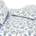 thumbnail image 2 of Elegant Comfort Luxury 1500 Series Soft Bed Sheets Paisley Pattern - Wrinkle & Fade Resistant, 6-Piece Set, King, Paisley Indigo, 2 of 4