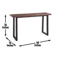 thumbnail image 6 of Rustic Live Edge Counter Set - 3 Piece Brown Wood Dining Set for Kitchen or Dining Room, 6 of 6