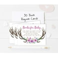 thumbnail image 4 of Inkdotpot 30Antler (Girl) Jungle Animals Baby Shower Book Request Cards Bring A Book Instead Of A Card Baby Shower Invitations Inserts Games, 4 of 6