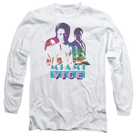 Miami Vice Crockett And Tubbs Mens Long Sleeve Shirt