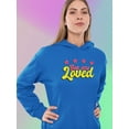 thumbnail image 2 of You Are Loved Bubblegum Banner Hoodie Women -Smartprints Designs, Female XX-Large, 2 of 4