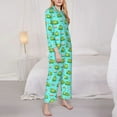 thumbnail image 3 of Sikiie Frogs And Aquatic Plants Pajamas for Women Set, Womens Pajama Sets, Lounge Sets for Women, 2pjs for Women-X-Large, 3 of 7