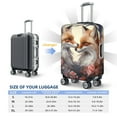 thumbnail image 4 of Kdxio Romantic Flower Fox Pattern Luggage Cover for Travel,Elastic and Durable,Fits 18-32 Inch,Anti-Scratch Suitcase Protector-No luggage included, 4 of 5