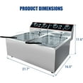 thumbnail image 1 of OUYAWEI Friteuse Électrique Commerciale 6 L 2 Paniers Acier Inoxydable Température Réglable Maison Cuisine, 1 of 7