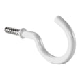 thumbnail image 5 of Ook Cup Hooks, 1-1/4", 1 lbs, Screw Hooks, Steel, White Vinyl, 40 pack, 5 of 12
