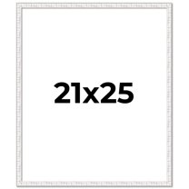 21x25 Frame White Real Wood Picture Frame Width 0.75 inches | Interior Frame Depth 0.5 inches |