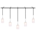 thumbnail image 3 of Woodbridge Lighting Elise 5-Light Glass Linear Pendant in Chrome/Bronze/Opal, 3 of 6