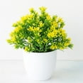AURORA TRADE Artificial Potted Plants Mini Fake Plants, Small Potted Faux Decorative Grass Plant
