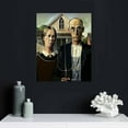 thumbnail image 4 of Nawypu Grant Wood Canvas Wall Art - American Gothic Print - Portrait Art Prints - World'S Most Famous Paintings Series - Modernism Poster For Home Living Room, 4 of 4