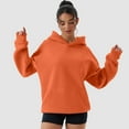 thumbnail image 7 of OQQ Women's Hooded Pullover Sweatshirt - Long Sleeve - Fashionable Fall/Winter Top with Front Pockets Design, 7 of 7