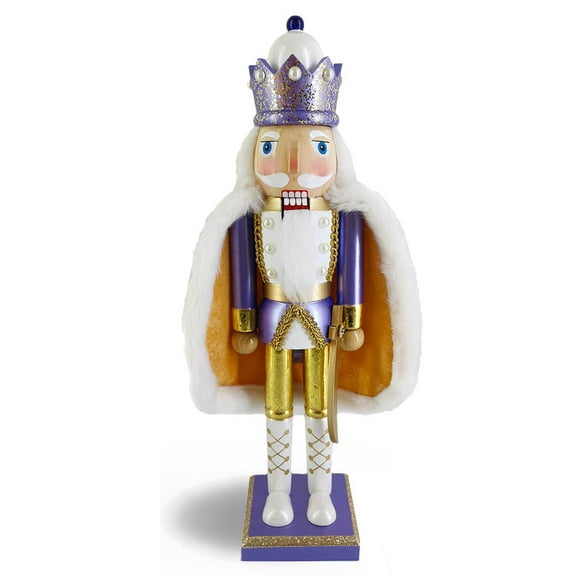 Fancy Periwinkle Blue and Gold King Nutcracker