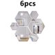 thumbnail image 1 of 6/12 Uds pegatinas de espejo de pared 3D autoadhesivas DIY forma hexagonal azulejos acrílicos pegatina decoración del hogar pegatina decorativa artística de pared, 1 of 5