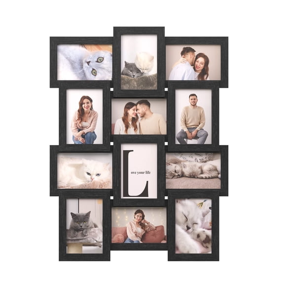 Juego de 12 marcos de collage SONGMICS para pared, 4 x 6 pulgadas