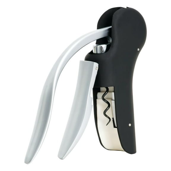 True Nautilus Easy Lever Corkscrew, Stainless Steel Ergonomic Soft Touch Handle
