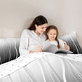 thumbnail image 5 of jejeloiu Gray Black Ombre 7-Piece Twin Bedding Sets For Girls,Modern Geometric Aesthetic Bedding Comforter Set For Kids,Reversible, 5 of 7