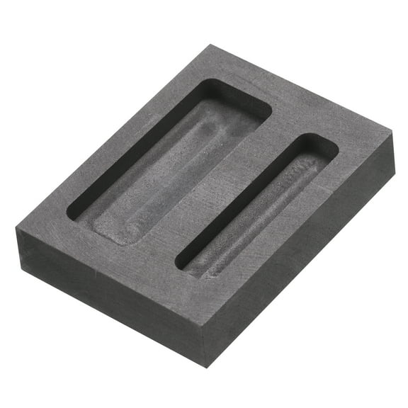 Gold Silver Graphite ingot mould Crucible Casting Metal Aluminum Copper Brass Melting, 2.24"x1.65"x0.43"