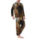 thumbnail image 2 of Balery Grassland Sunflower Cow Pijama para Hombre de Dos Piezas con Manga Larga, Conjunto de Dormir y Descanso Suave con Bolsillos-X-Large, 2 of 7