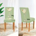thumbnail image 3 of Yayeee 4 Pack Dining Chair Covers Stretch Parson Chairs Slipcovers Seat Protector, Light Green Martini, 3 of 6