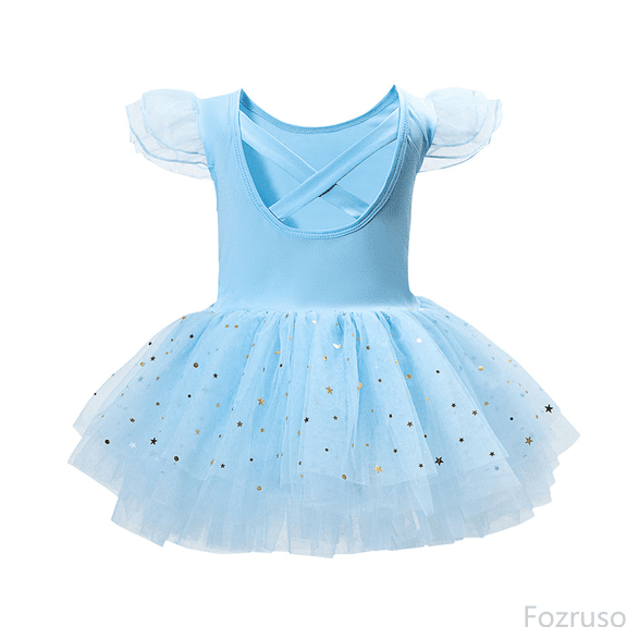 Fozruso Girls A-Line Dresses Girls Dance Dress Ballet Practice Tutu Skirt For Performances And Recitals Autumn Training Wear With Flared Design Sizes 5-6 Years